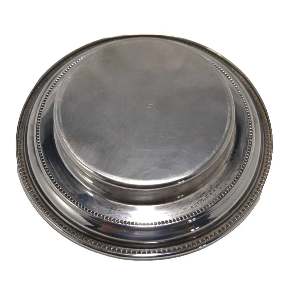 Vintage TOWLE silverplate round dish, bowl 7.25